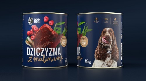 John Dog Dziczyzna z Malinami Berry Line 800g