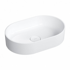 Omnires OVOUN BP OVO M+ Umywalka nablatowa 55 x 36 cm BIAŁY POŁYSK