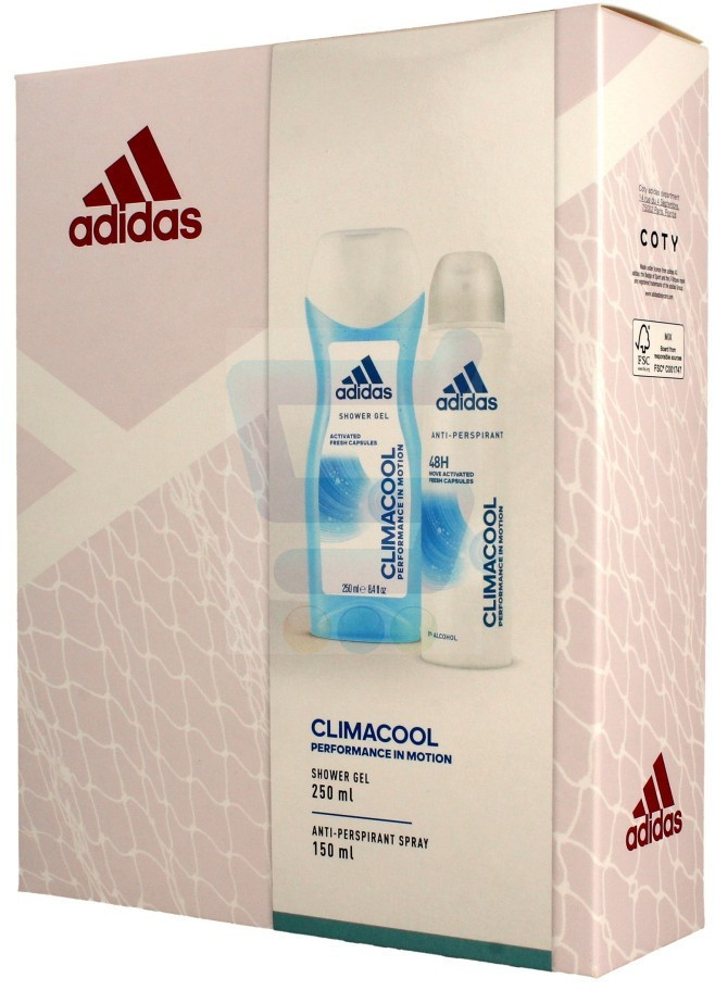Adidas Climacool Women Zestaw Dezodorant w sprayu 150 ml + Żel pod prysznic 250 ml
