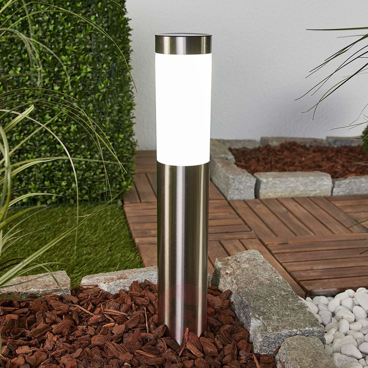 Lampenwelt com Aleeza - lampa solarna LED z grotem ziemnym