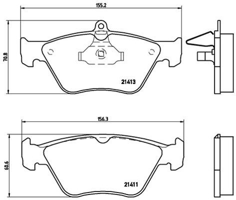 BREMBO Zestaw klocków hamulcowych, hamulce tarczowe P 59 019