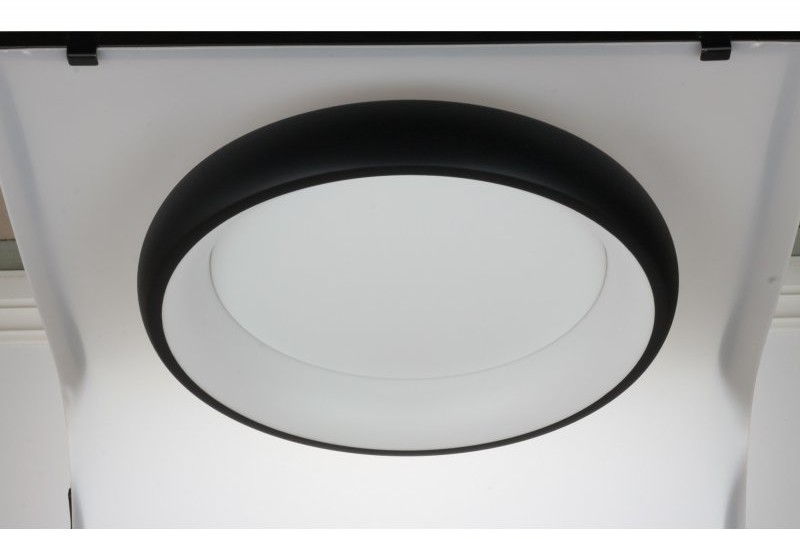 Light&More LM P ANGELO 32W BK PLAFON NOWOCZESNA LAMPA SUFITOWA NATYNKOWA LED 32W 3000K 41cm CZARNY LM P ANGELO 32W BK