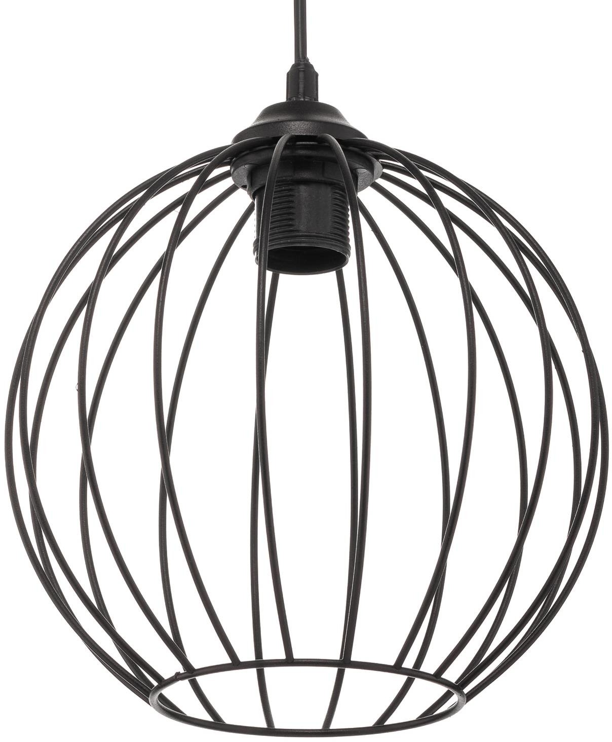 Euluna Lampa wisząca Cumera czarna, 4-punktowa, okrągła