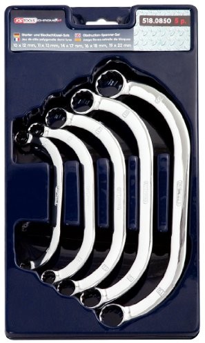 KS Tools Blok  518.0850 Chrome Plus Starter i zestaw kluczy, 5-częściowy, 10 X 12  19 X 22 MM 4042146112281