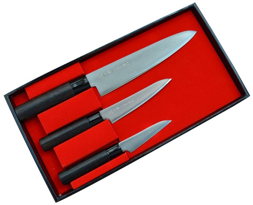 Tojiro Tojro Zen Black zestaw 3 noży HK-ZENB-GIFTSET-A