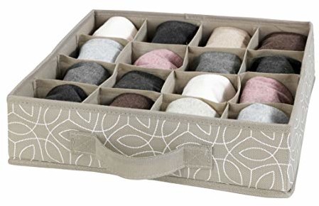 Wenko 64522100 Balance organizer do szuflad, 16 szuflad, 31 x 8 x 31 cm, kolor taupe
