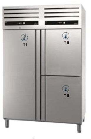 Asber Szafa chłodniczo/chłodnicza 1400L GN 2/1 1+2 x1/2 GCPZ-1403/2