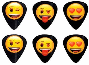 Perri's Leathers Perri's Leathers Ltd. - Kostki do gitary ruchowej - emoji - Dobre wibracje - Oficjalny produkt licencjonowany - 6 sztuk - Wyprodukowano w Kanadzie. LPM-EMO1