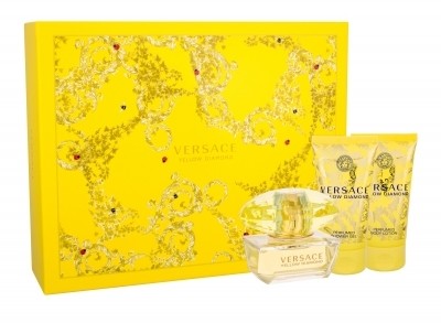 Versace Yellow Diamond zestaw Edt 50ml + 50ml Balsam + 50ml Żel pod prysznic dla kobiet