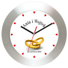 Atrix Zegar aluminiowy ŚLUB solid AL002SL