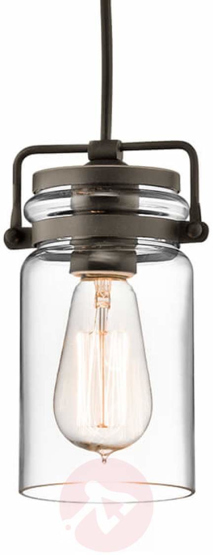 Elstead Lighting Szklana lampa wisząca Brinley 1-punktowa