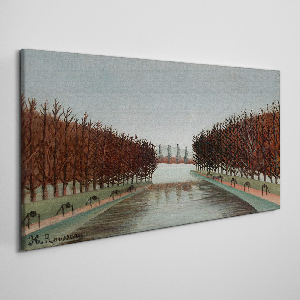 PL Coloray Obraz na Płótnie park drzewa rzeka niebo 140x70cm