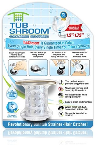 Tubshroom TubShroom sitko odpływowe, sitko do włosów, wersja chromowana