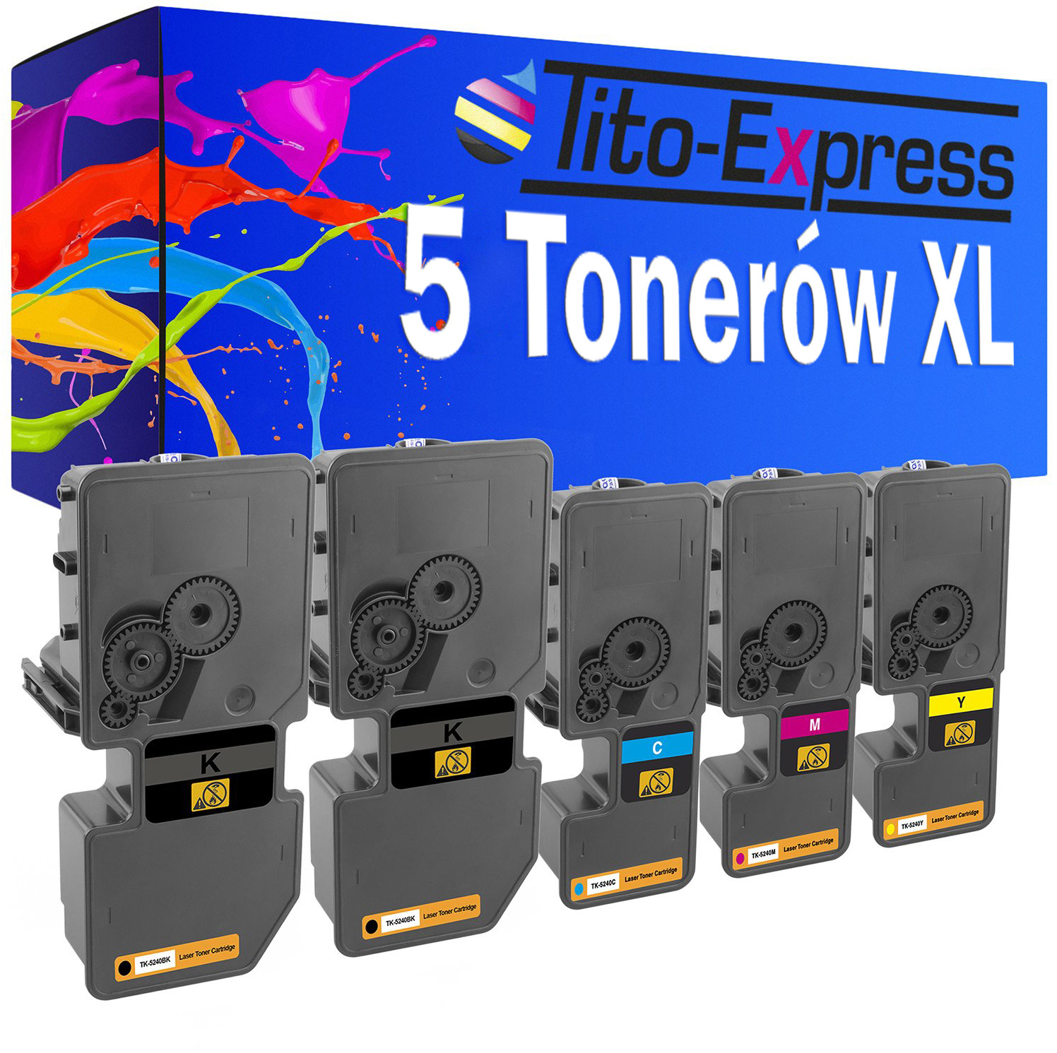 5 Tonerów dla Kyocera TK-5240 PlatinumSerie zestaw