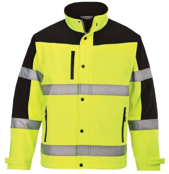 Portwest S429 Ostrzegawczy Softshell (3L), kurtka wodoodporna - S-3XL.