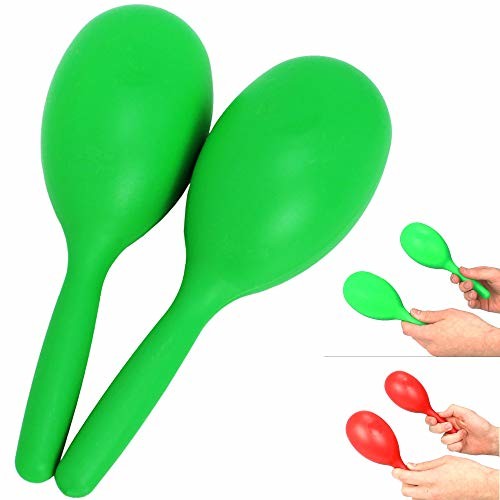 A-Star A-Star plastikowy zielony marakasy - para - 20 cm shaker, edukacyjny instrument rytmowy dla dzieci AP5121GR