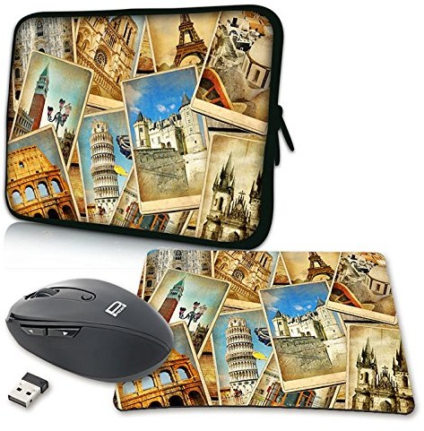 Pedea PEDEA Design etui ochronne torba na notebooka do 15,6 cala (39,6 cm), Vintage Travel 39,6 cm (15,6) + mysz i podkładka 4048466917940