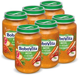 Bobovita indyk w ziołach z warzywami 6x190g 5900852924675