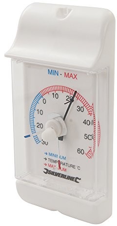 Silverline 573268 termometr o % firmy/Najniższa Temp miesiąca wskaźnik temperatury od-30 do + 60 °C