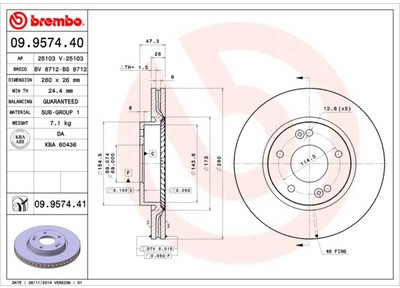 BREMBO 09.9574.41 09.9574.41