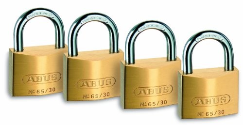 Abus ABUS  65/30 30 MM z mosiądzu z kłódką Quad Pack 33664  abu6530qpk ABU6530QPK