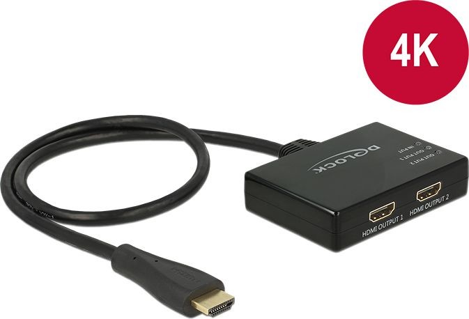Delock Splitter 1x wejście HDMI > 2x wyjście HDMI 87700 87700