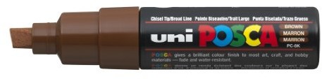 uni-ball Uni-Ball Posca PC-8 K z schraegkeilsp itze marker  brązowy, 6 sztuki 148916000