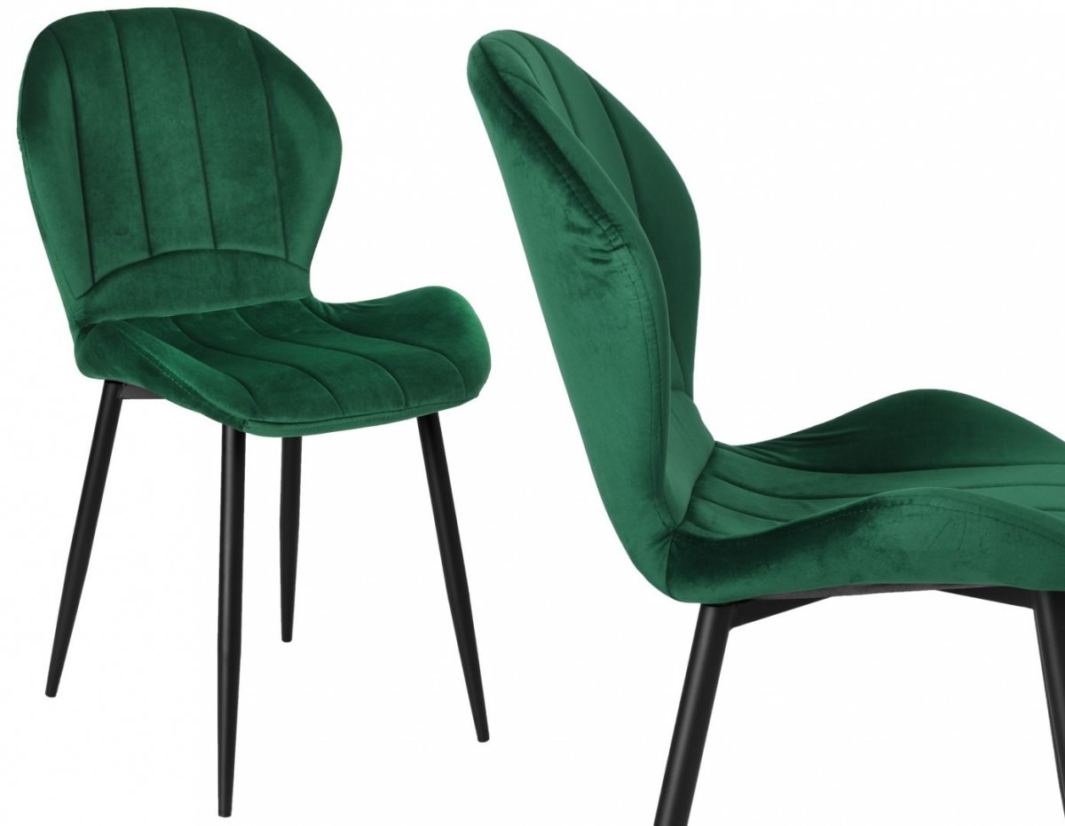 Krzesło aksamitne Shelby Velvet Ciemno-Zielony 5902340317990