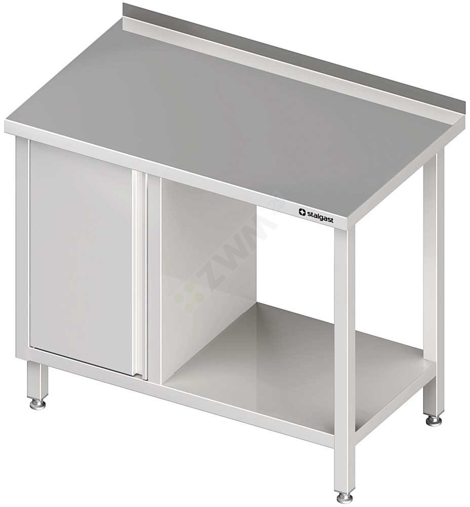 Stalgast stół przyścienny z szafką (L),i półką 1000x600x850 mm 980506100