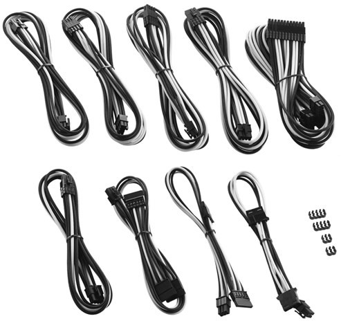 CableMod PRO C-Series Kit RMi,RMx black/white ModMesh (CM-PCSR-FKIT-NKKW-R)
