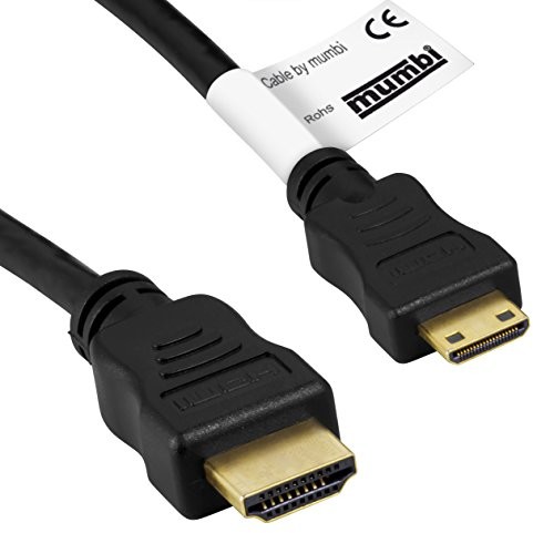 mumbi High Speed MINI kabel HDMI Full HD 3D / Mini HDMI C wtyczka na HDMI A 150 cm