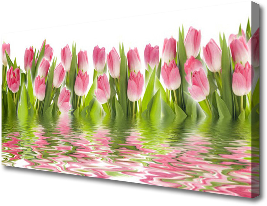 PL Tulup Obraz Canvas Tulipany Roślina Natura 125x50cm