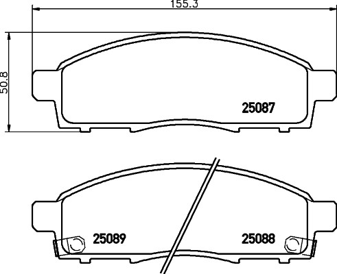 BREMBO Zestaw klocków hamulcowych, hamulce tarczowe P 56 102