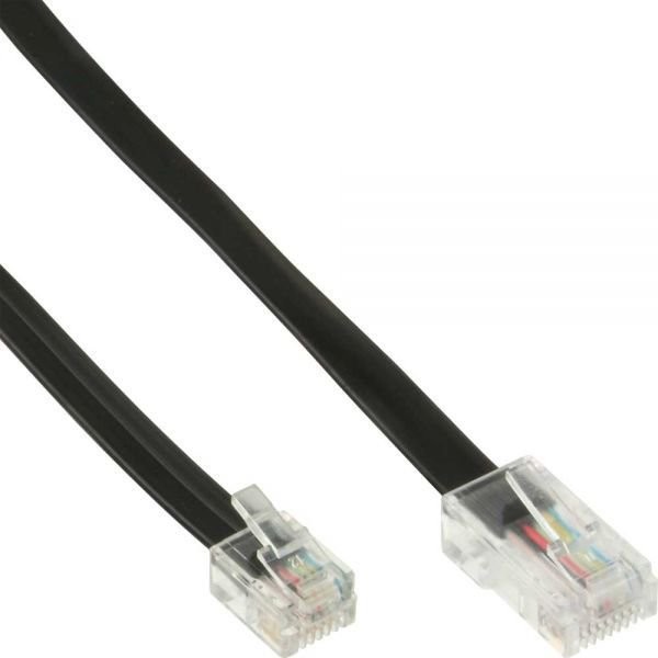 InLine Modularny kabel RJ45 8P6C do RJ12 6R6C czarny 6m 18645