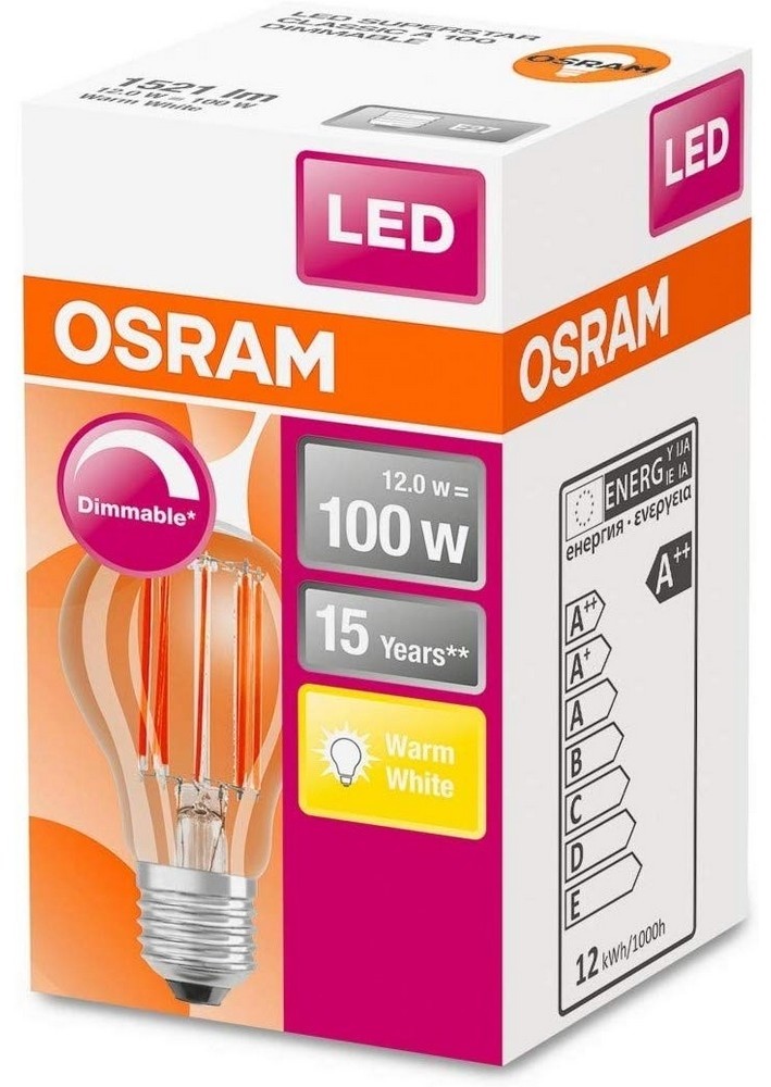 Osram LED Żarówka ściemnialna VINTAGE E27/12W/230V -