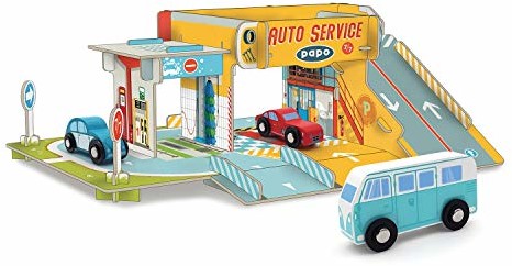 Papo 60500 Le garage zestaw samochodowy, wielokolorowy 60500