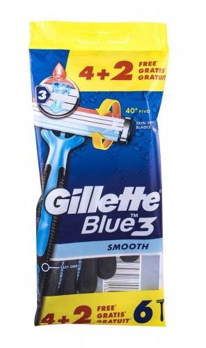 Gillette Blue3 Smooth maszynka do golenia 6 szt dla mężczyzn