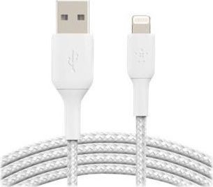 Belkin Kabel USB Kabel USB Lightning Braided 3m biały-CAA002bt3MWH CAA002bt3MWH