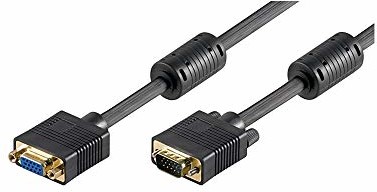 Wentronic Kabel do monitora S-VGA 3 + 7 (farbadern Extra ekranowany przedłużenie) ST-BU 10 m, czarny