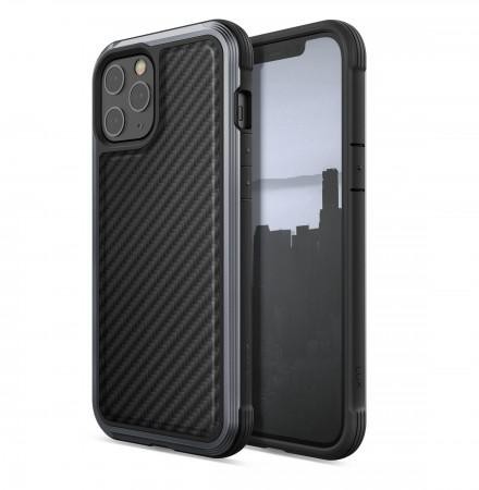 X-Doria Etui Raptic Lux do aluminiowe iPhone 12 Pro Max Drop test 3m) Black Carbon Fiber)