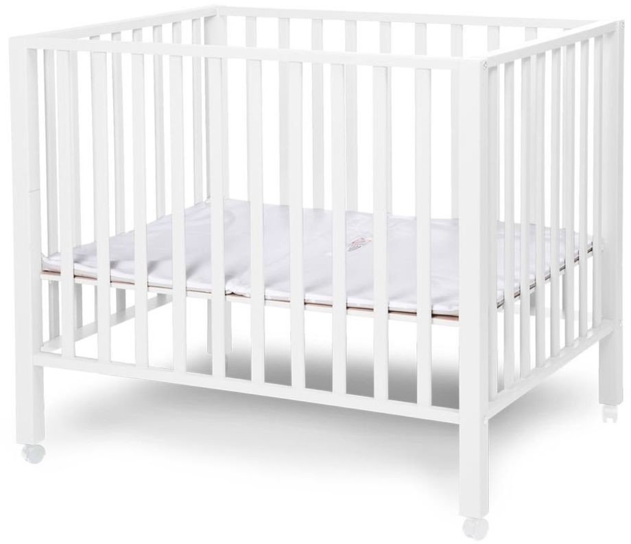 CHILDHOME CHILDWOOD Łóżeczko dziecięce z drewna bukowego, białe, PA94W