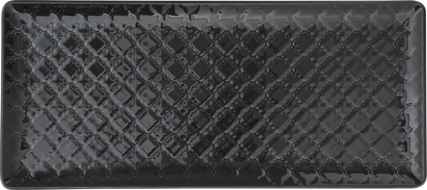 Lubiana Talerz płytki prostokątny 29x13cm Marrakesz czarny 302587