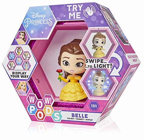 WOW PODS PODS Belle - Beauty and The Beast | Oficjalna figurka kolekcjonerska księżniczki Disneya Light-Up DIS-PRC-1016-03
