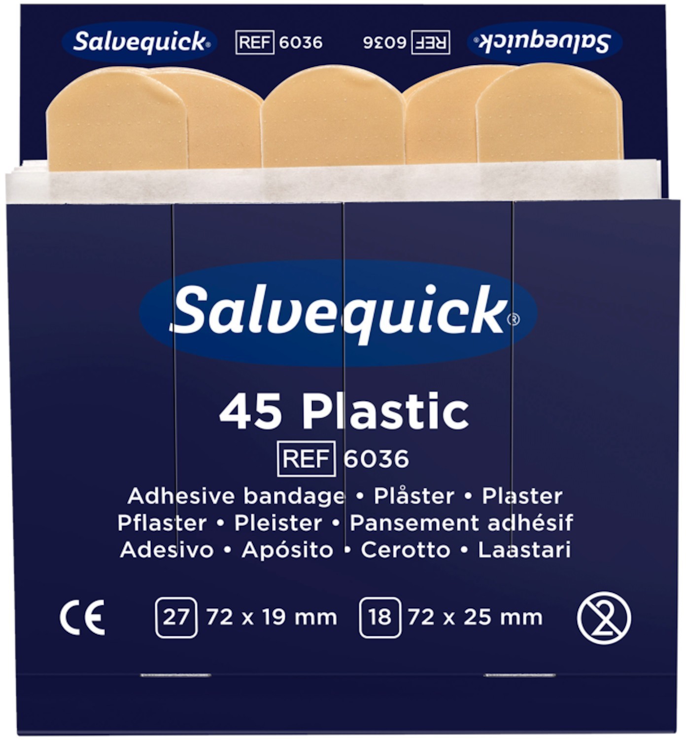 Cederroth Plastry Plastikowe Salvequick 2 Opakowania - 90 Sztuk