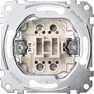 Merten meg3516 0000 z/przełączające zaciski do zastosowania, 1-biegunowy, 16 AX, AC 250 V, zakrętką Lift