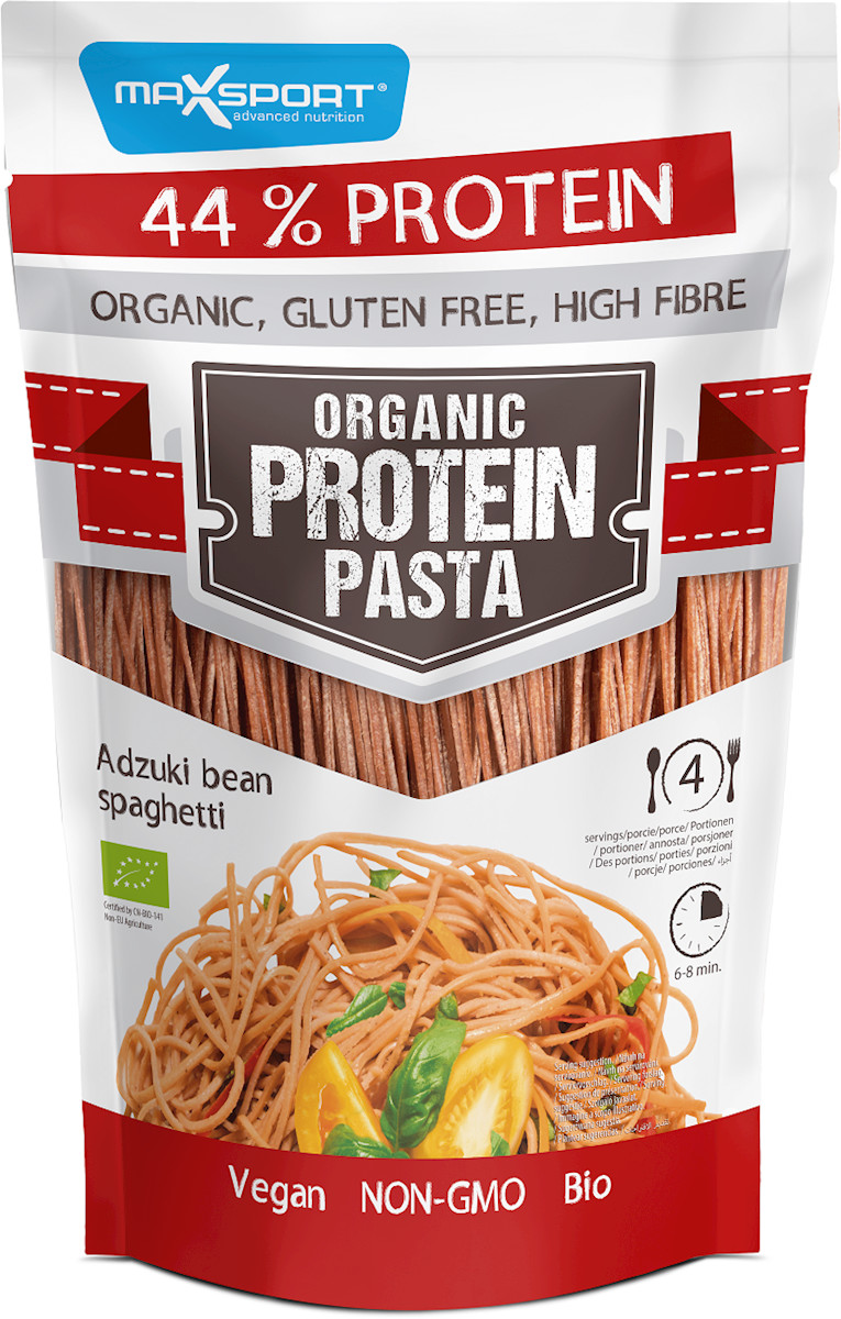 MAXSPORT (makarony) MAKARON (Z CZERWONĄ FASOLĄ ADZUKI) SPAGHETTI BEZGLUTENOWY BIO 200 g - MAXSPORT BP_11100
