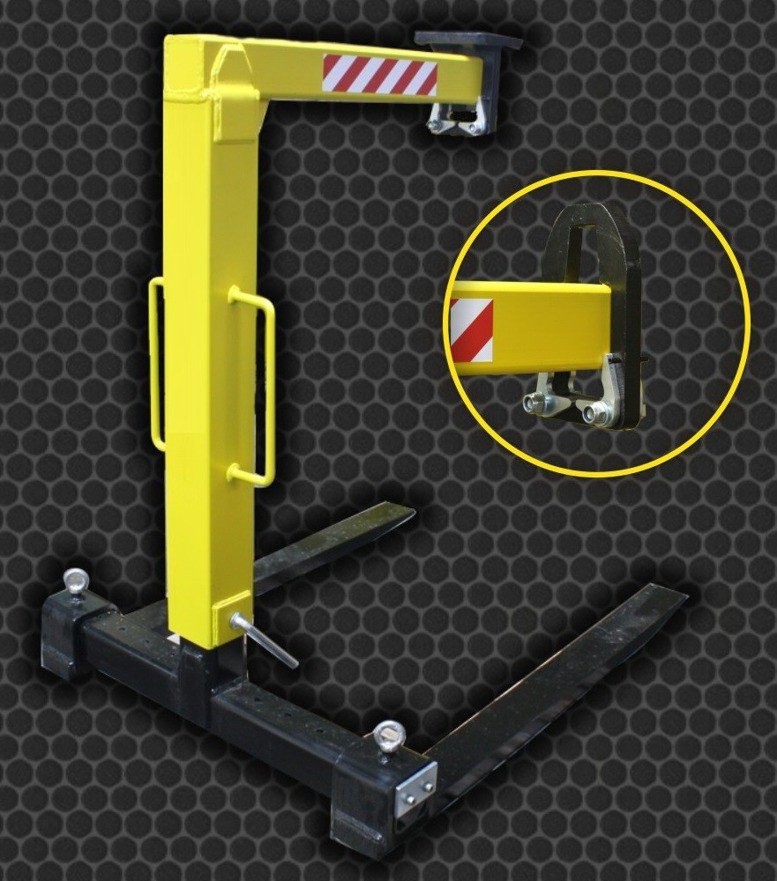 808 HYLDROBLE Widły do palet grawitacyjne pod hak udźwig 2 T długość wideł 1000mm robocza 170cm) 80879540 79540-uniw