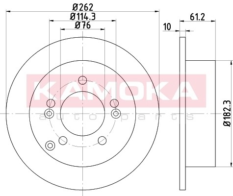 KAMOKA Tarcza hamulcowa 103162 103162