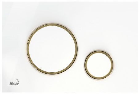 Alca plast PRZYCISK SPŁUKUJĄCY,ALCA PLAST BIAŁY/ZŁOTY-POŁYSK AQ/M775