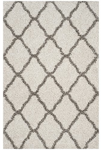 Safavieh sgh283 a Kate dywan Shag, włókna syntetyczne, kość słoniowa/szary SGH283A-4